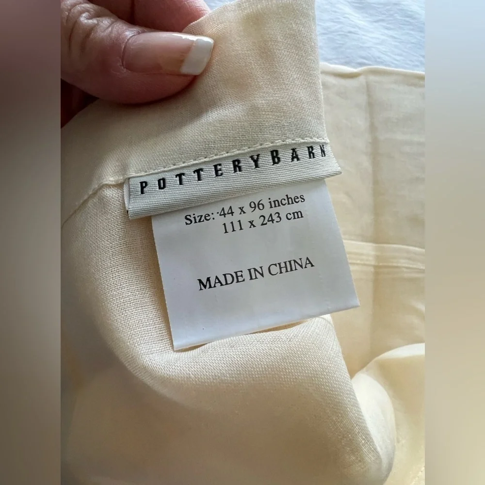 Pottery Barn | Classic Voile Sheer Drape Panel Cream 44” x 96